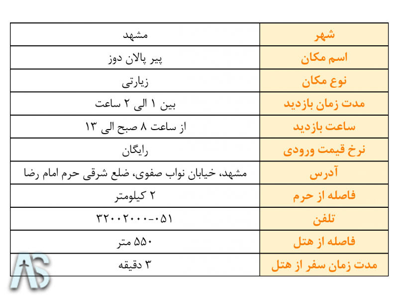 رواق‌های آرامگاه پیر پالان دوز